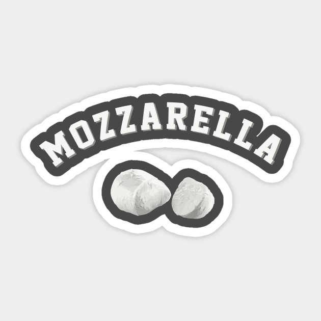 Mozzarella Cheese Funny Foody Team Logo Sticker by terrybain